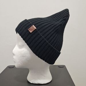 Garage Black Ribbed Knit Hat
